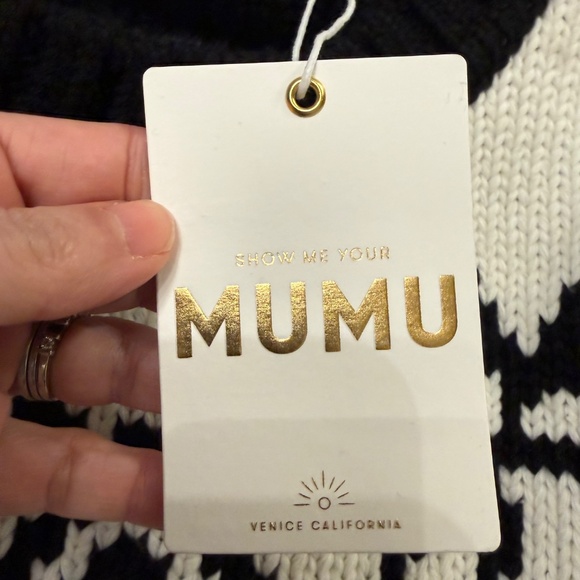 NWT Show Me Your Mumu Stowe Sweater Snowflake size M chunky heavy - Picture 8 of 12